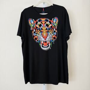 AY GUEY! Unidos Por Mexico NWT Men's Multicolored Jaguar Print T-Shirt Sz XL